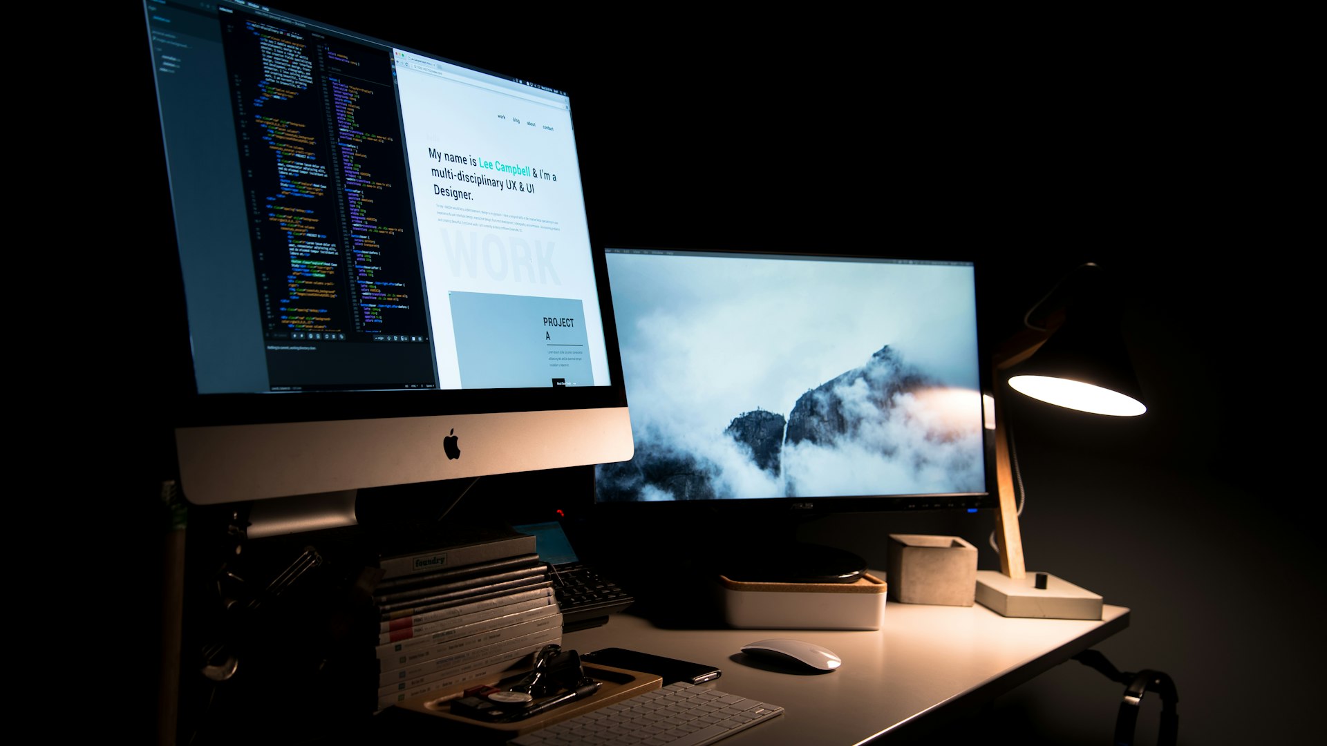 Custom Shopify store design on a monitor